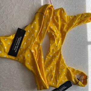 Yellow and White Bikini